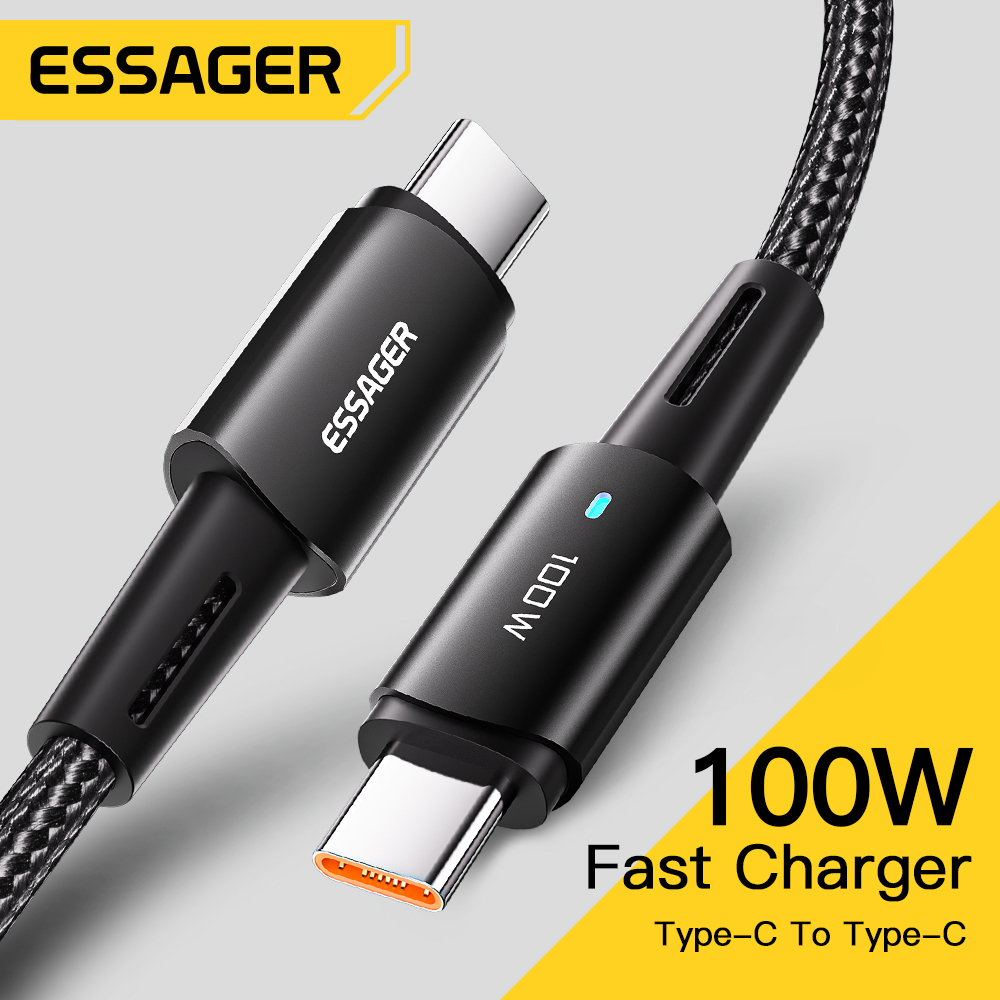 Experimenta la carga ultrarrápida y segura que transformará tu día: el cable ESSAGER USB C de 100W con tecnología PD QC 4.0 garantiza máxima eficiencia para tu MACBOOK PRO, SAMSUNG o XIAOMI, ofreciendo durabilidad y rendimiento insuperables.