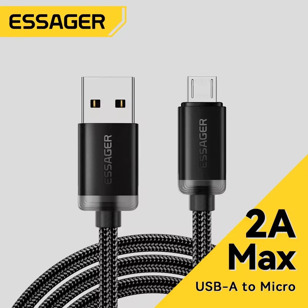 ¡Carga superrápida sin complicaciones! Descubre el cable ESSAGER de 3 metros: compatible con SAMSUNG, XIAOMI, HUAWEI y más, diseñado para una eficiencia inigualable en tu día a día.