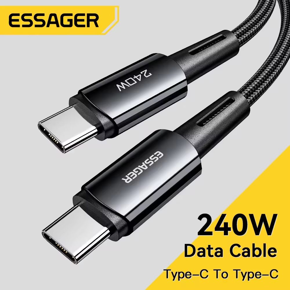 Increíble Carga Superrápida con el Cable Essager 240W: Revoluciona tu Experiencia de Carga Diaria, Compatible Perfectamente con XIAOMI 12PRO y REDMI K50, ¡No Vuelvas a Esperar por la Batería!