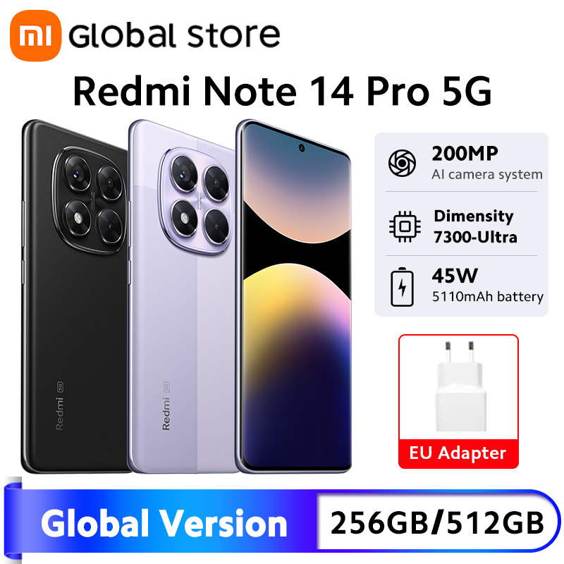 Descubre el futuro móvil con el REDMI NOTE 14 PRO 5G: rendimiento impecable, cámara de 200 MP y batería que dura días, ideal para creadores y multitarea extrema con su carga ultrarrápida de 45 W.