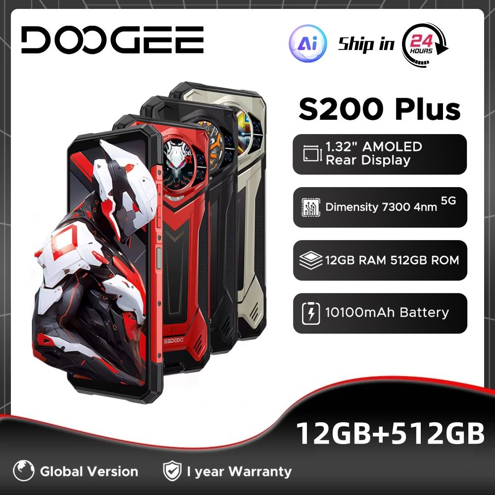 Transforma tu día a día con un smartphone indestructible y ultra potente: el DOOGEE S200 Plus combina IA avanzada, pantalla fluida de 120Hz y una batería colosal de 10100mAh para aventuras sin límites, garantizando rendimiento excepcional en cualquier situación.