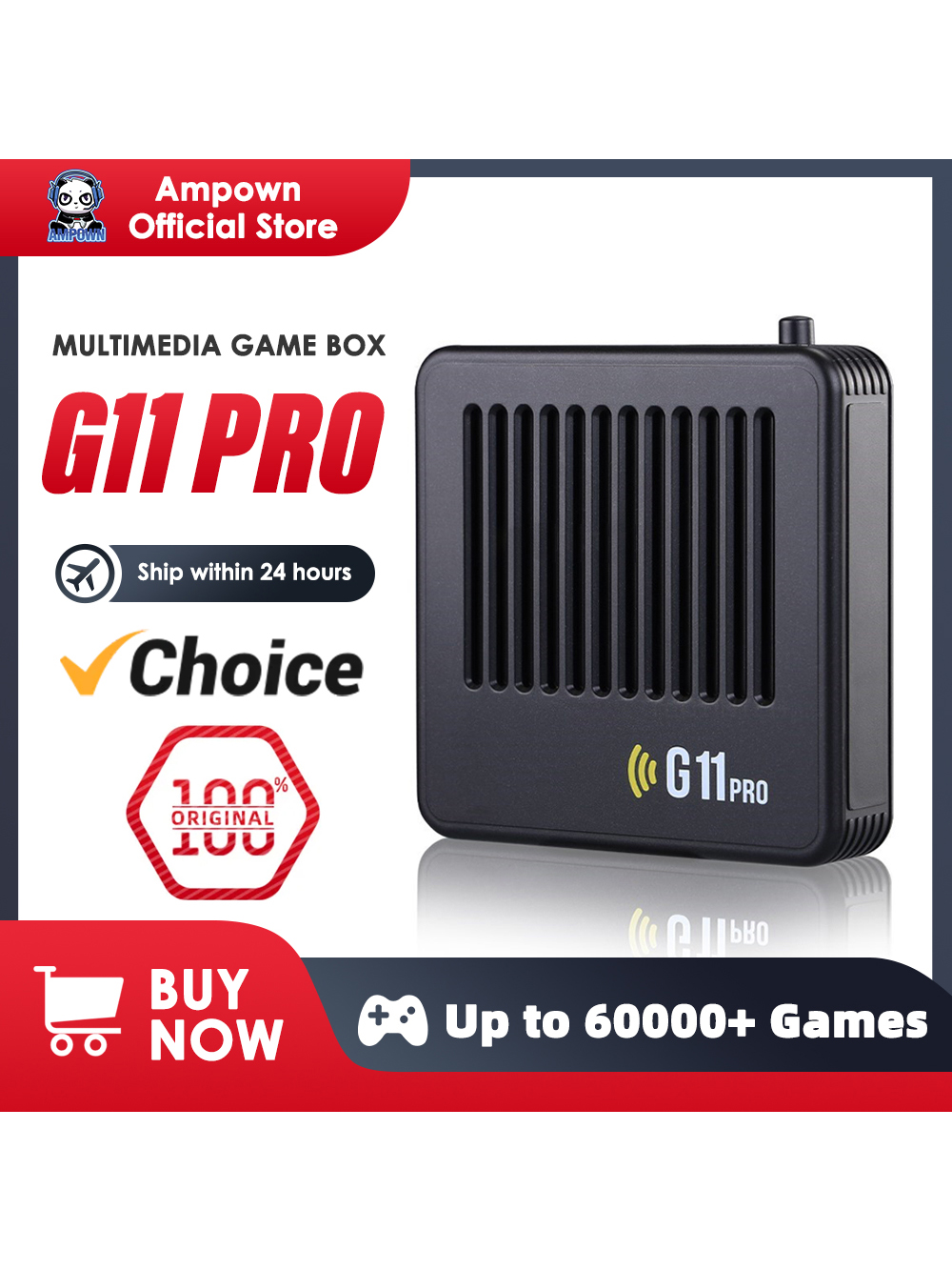 Revive la magia de los clásicos con fluidez absoluta: la Ampown G11 Pro ofrece 30000 juegos retro, mando inalámbrico de ultra baja latencia y salida 4K, ideal para nostalgia sin complicaciones.
