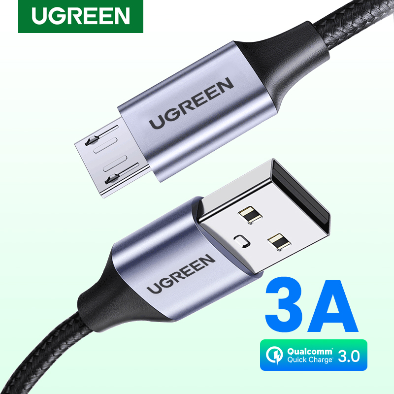 Carga Rápida y Durabilidad sin Preocupaciones: Cable UGREEN con Revestimiento de Nylon para Dispositivos Samsung, Xiaomi y HTC, Optimiza Tu Experiencia de Carga Diaria