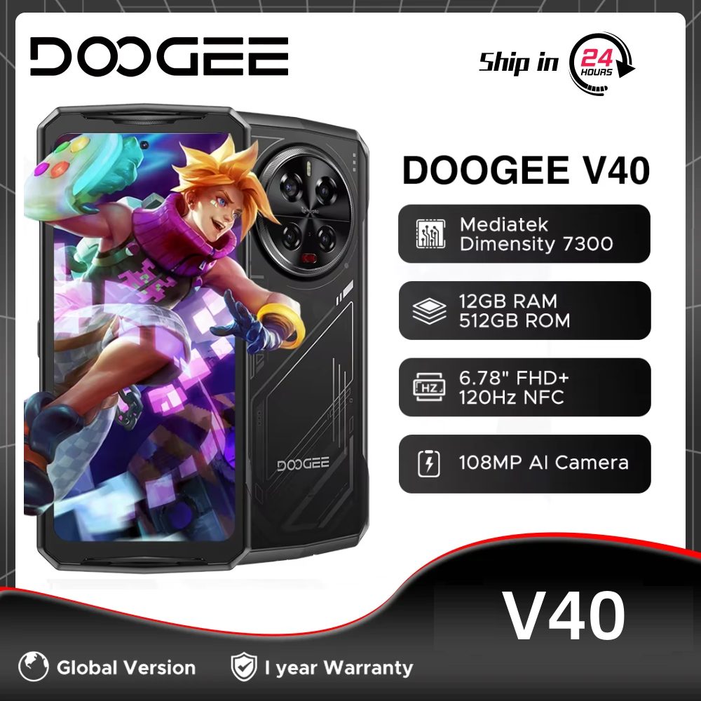 Resistencia y Potencia en tus Manos: Descubre el DOOGEE V40 5G - Pantalla 2.4K Ultra-clear y 108MP para Capturar el Mundo sin Límites, ¡Ahora con un Diseño Indestructible!