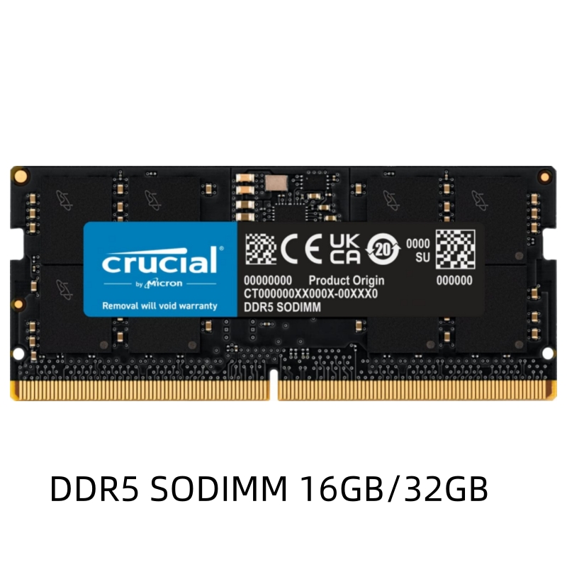 Potencia tu Laptop al Máximo con la Memoria Crucial DDR5: Rendimiento Exponencial para Gamers y Profesionales, Compatible Universal SODIMM y Velocidades Hasta 5600MHz – El Upgrade Definitivo para Multitarea Sin Límites.