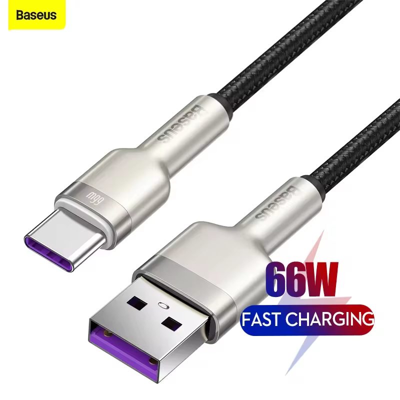 Carga tu móvil en minutos y evita quedarte sin batería con este cable avanzado: la solución Baseus 66W garantiza velocidad y compatibilidad universal con el poderoso cable USB Tipo C, perfecto para SAMSUNG S20/S10, HUAWEI P40 y XIAOMI, para que disfrutes más tiempo sin interrupciones.