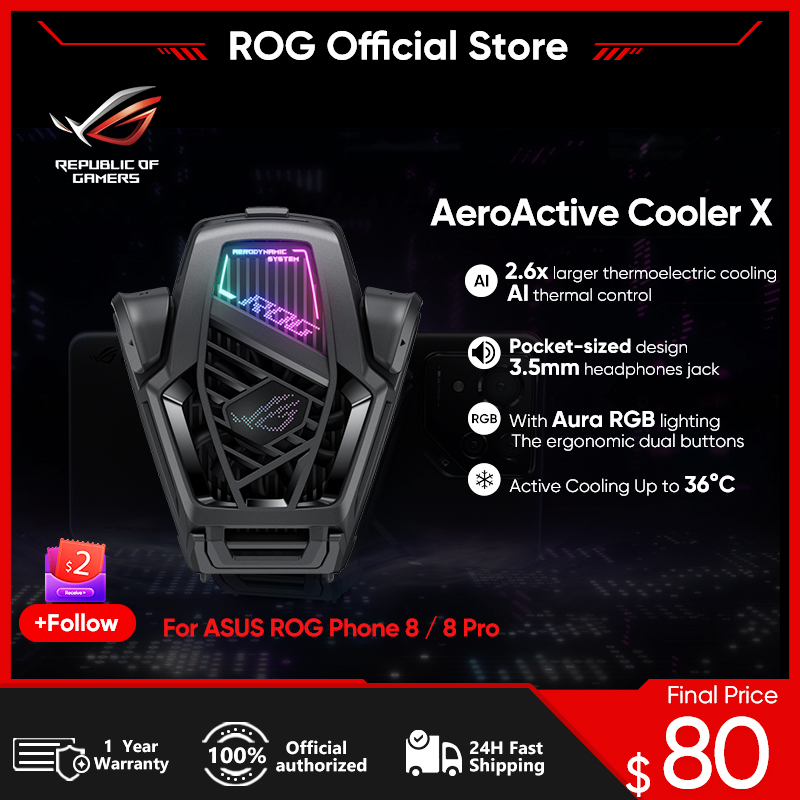Potencia tu gaming móvil sin límites con este accesorio de refrigeración avanzado: Descubre cómo el ASUS ROG AEROACTIVE COOLER X maximiza el rendimiento y elimina el throttling en tus partidas.