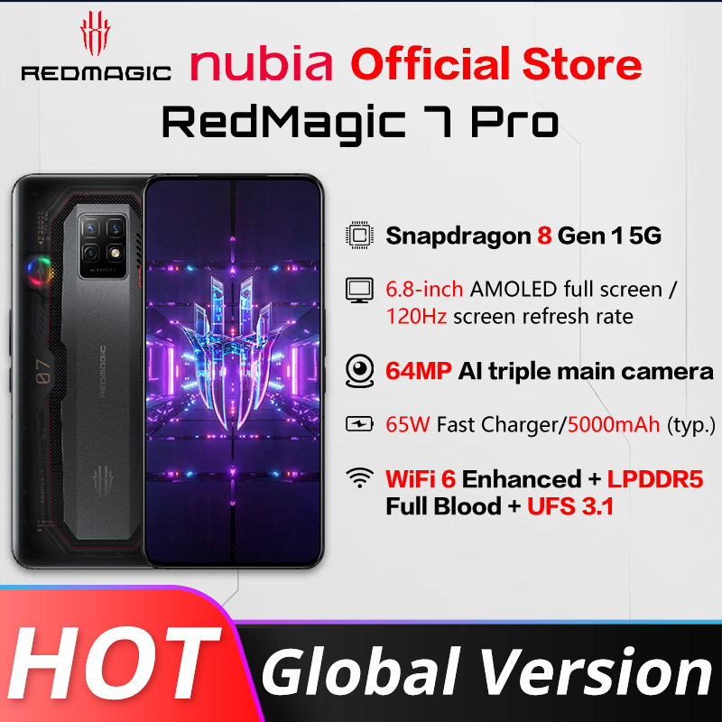 Mejora tu experiencia móvil con un rendimiento excepcional: Descubre el REDMAGIC 7 PRO, equipado con Snapdragon 8 Gen 1 y carga ultrarrápida de 65W, ideal para gaming y productividad sin interrupciones.