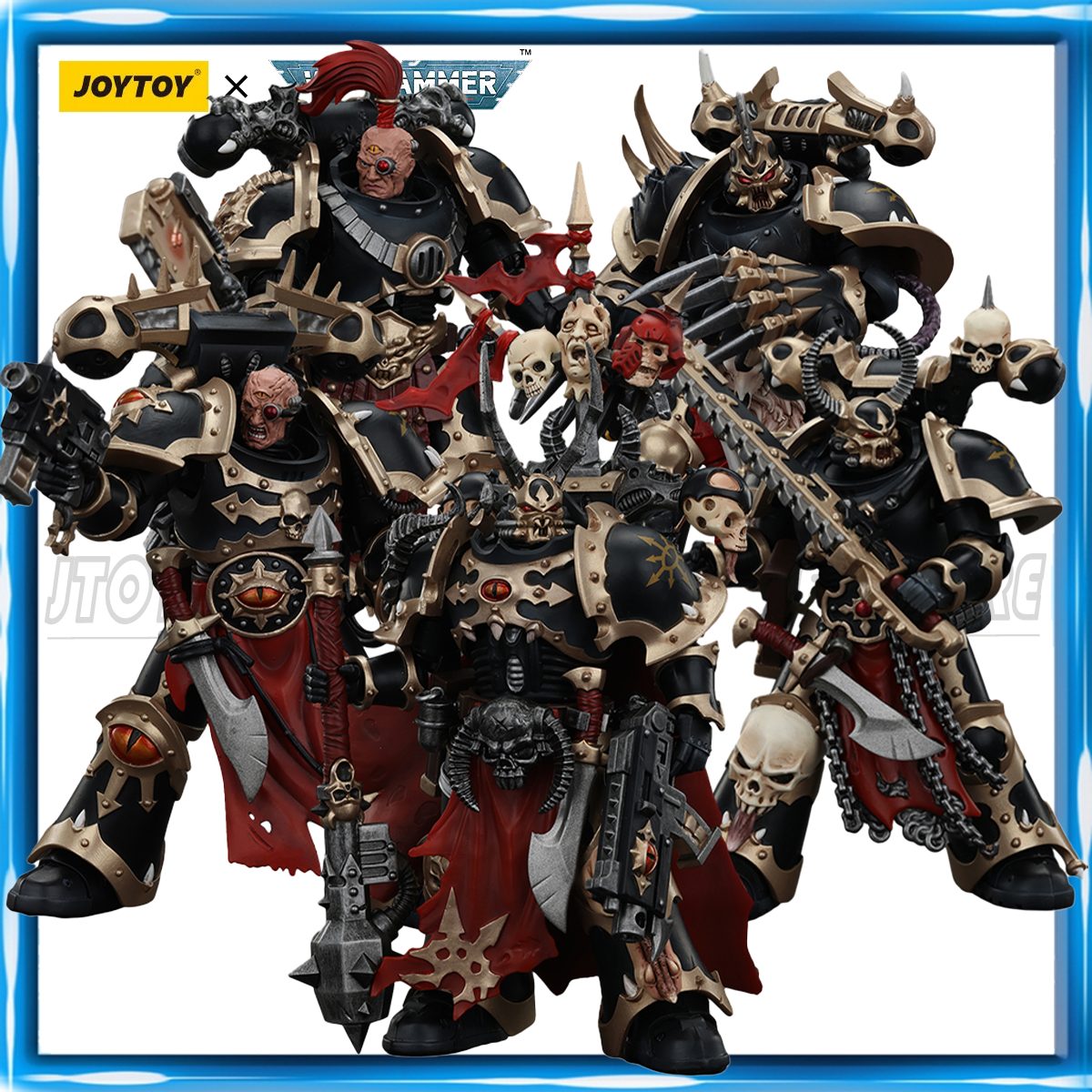 Domina el campo de batalla con detalle excepcional: La figura JOYTOY WARHAMMER 40K 1/18 del CAMPEÓN ELEGIDO DE LA LEGIÓN NEGRA ofrece articulaciones completas, accesorios intercambiables y autenticidad coleccionable para fanáticos y jugadores.