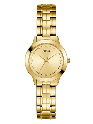 Transforma tu estilo con elegancia atemporal: el reloj GUESS CLASSIC 30MM combina diseño sofisticado y precisión suiza para mujeres que buscan destacar en cada ocasión con un accesorio que refleja su personalidad única