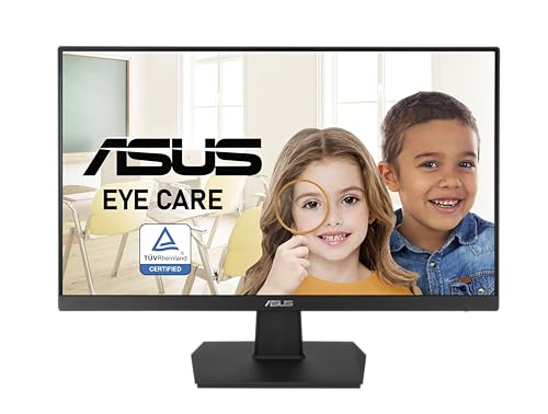 Transforma tu experiencia visual con fluidez excepcional y cero fatiga ocular usando el revolucionario MONITOR ASUS VA24EHE que combina tecnología IPS avanzada con una frecuencia de 75Hz para un rendimiento impecable en trabajo y entretenimiento