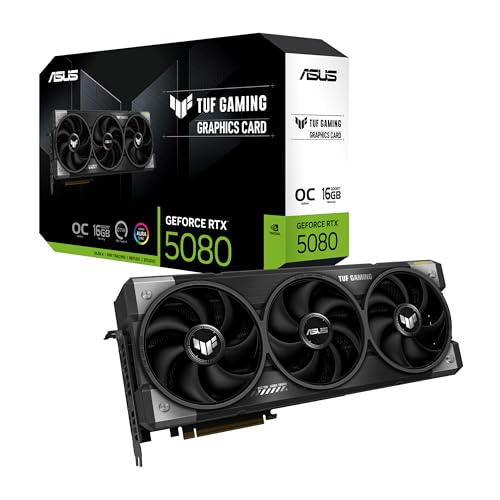 Transforma tu PC en una máquina de gaming definitiva con esta increíble oferta limitada: Desbloquea el rendimiento de nueva generación con la ASUS TUF GAMING GEFORCE RTX 5080 16GB GDDR7 OC EDITION que te ofrece fluidez absoluta en 4K y tecnología de refrigeración avanzada.