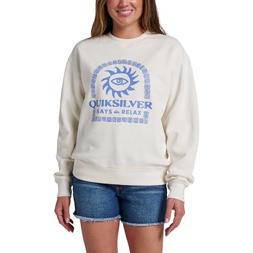 Descubre la comodidad perfecta que transformará tu día a día: Conoce la sudadera que combina estilo urbano y confort extremo gracias al diseño premium de QUIKSILVER RELAX con cuello redondo para mujer - tu nueva prenda esencial para cualquier ocasión