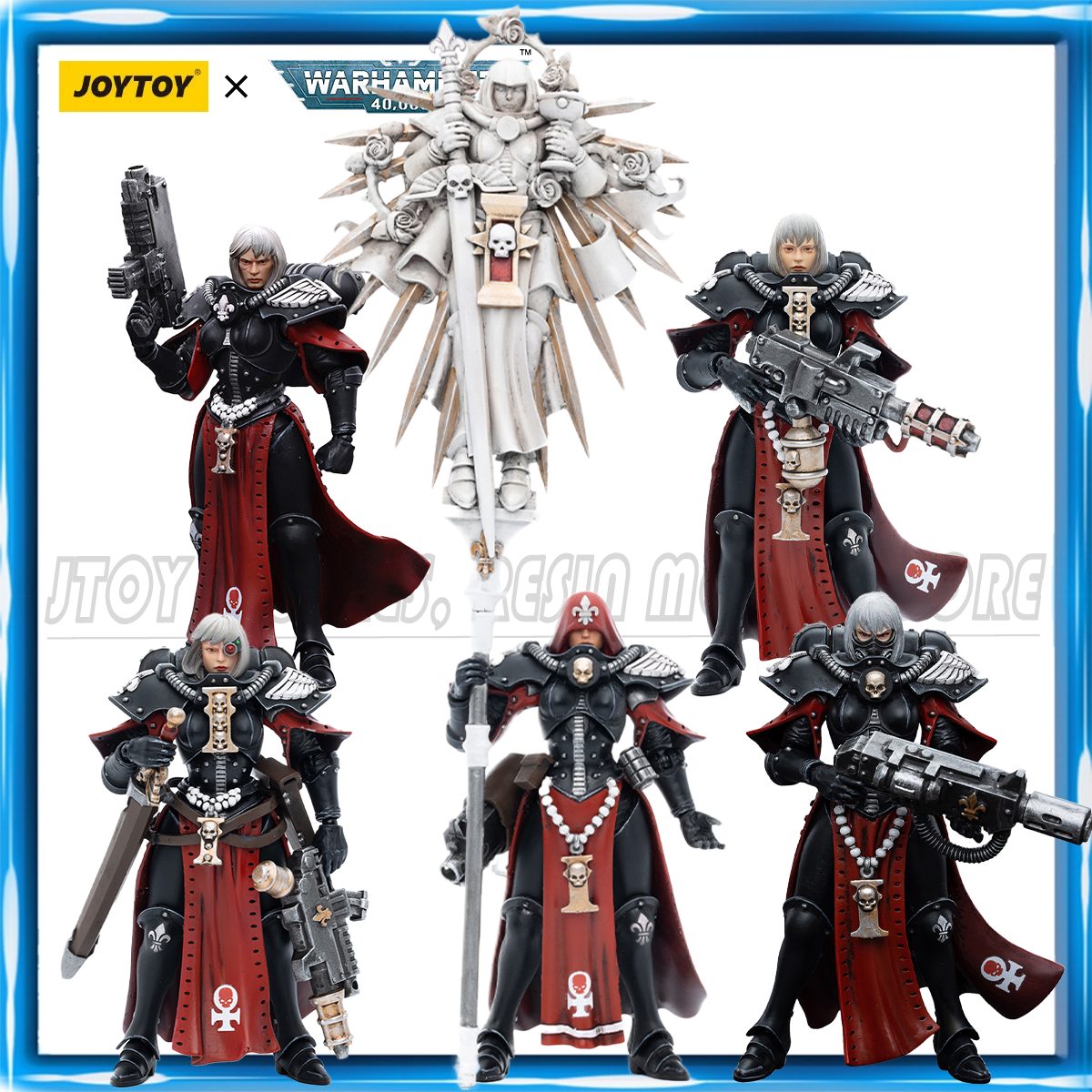 Transforma tu estantería en un campo de batalla épico con estas figuras exquisitas: Adéntrate en el universo Warhammer 40K con el set ADEPTA SORORITAS BATTLE SISTER de JOYTOY, diseñadas para coleccionistas exigentes que buscan calidad y detalle.