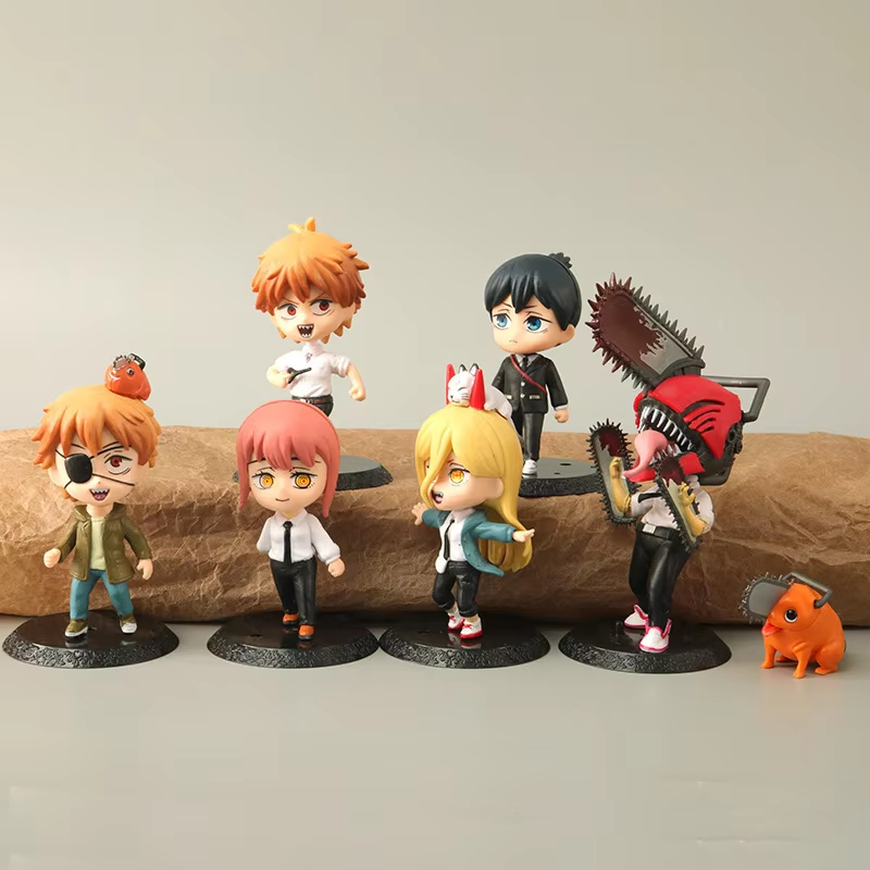 Set de figuras de Chainsaw Man: Denji y Pochita en acción