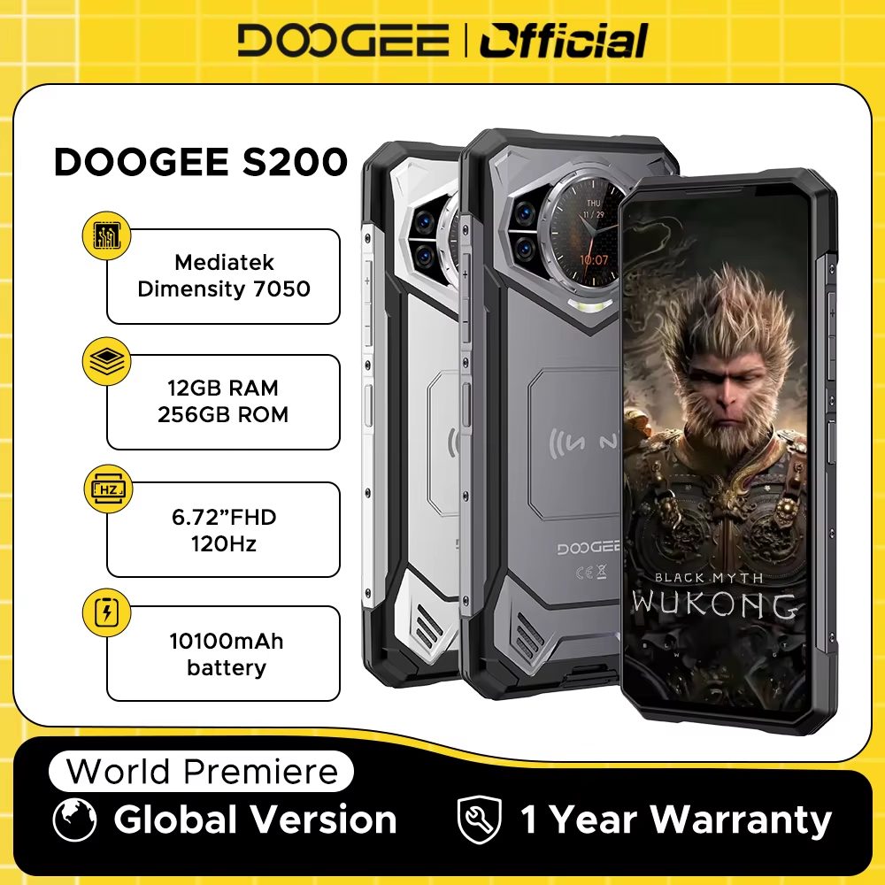 Descubre cómo el DOOGEE S200 redefine la resistencia y el rendimiento móvil: con su pantalla fluida de 120Hz, cámara de 100MP y batería gigante de 10100mAh, este smartphone te mantiene conectado en cualquier aventura sin compromisos.