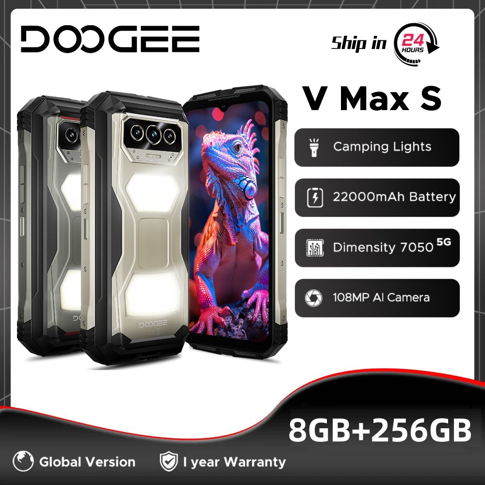 Transforma tu aventura con el DOOGEE V MAX S 5G: Durable, potente y listo para cualquier desafío gracias a su batería de 22000 mAh, pantalla de 120 Hz y cámara de 108 MP, ideal para entusiastas del aire libre y profesionales exigentes.