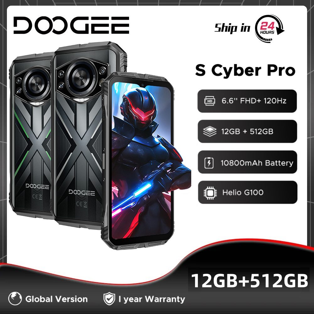 Domina la aventura sin límites: Conecta con confianza en cualquier entorno gracias al DOOGEE S CYBER PRO, su batería colosal de 10800mAh y pantalla fluida de 120Hz garantizan rendimiento ininterrumpido en condiciones extremas, ideal para exploradores y profesionales activos.