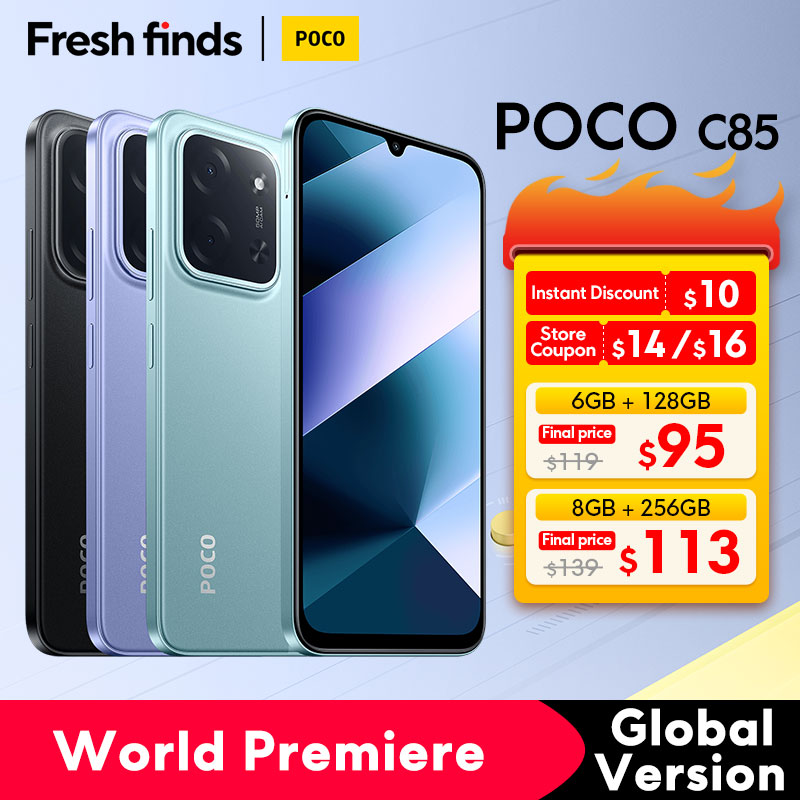 Maximiza tu productividad y entretenimiento diario con el nuevo smartphone POCO C85 GLOBAL VERSION: Procesador HELIO G81-ULTRA, 6000 MAH de batería, pantalla de 6,9 PULGADAS, cámara de 50 MP y NFC, para una experiencia móvil sin límites.