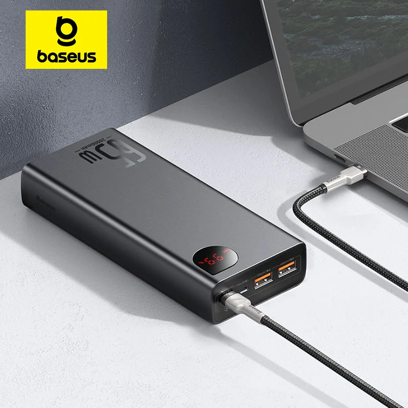 Recarga tus dispositivos en minutos y olvídate de la ansiedad por batería: el POWER BANK BASUES 65W 20000MAH carga tu SAMSUNG GALAXY S23 o IPHONE 15 PRO MAX a velocidad turbo con 3 puertos inteligentes.