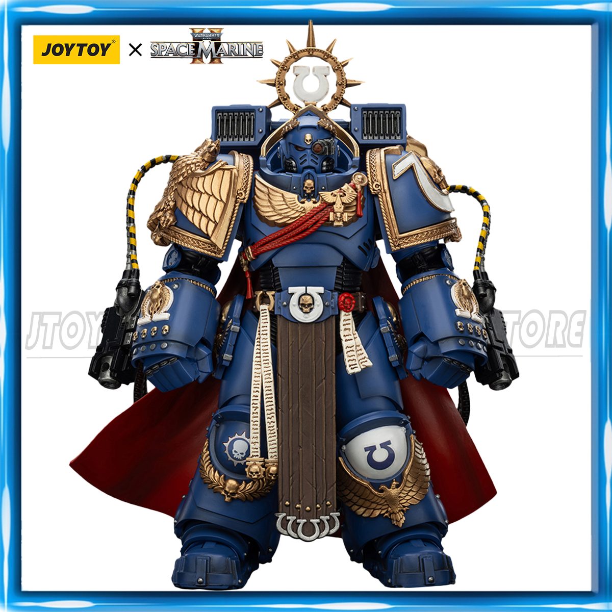 Domina tu colección con la imponente figura JOYTOY: Sumérgete en el universo Warhammer 40K con el detallado MARNEUS CALGAR de los ULTRAMARINES, capturando épicas batallas y añadiendo valor a tu estantería.