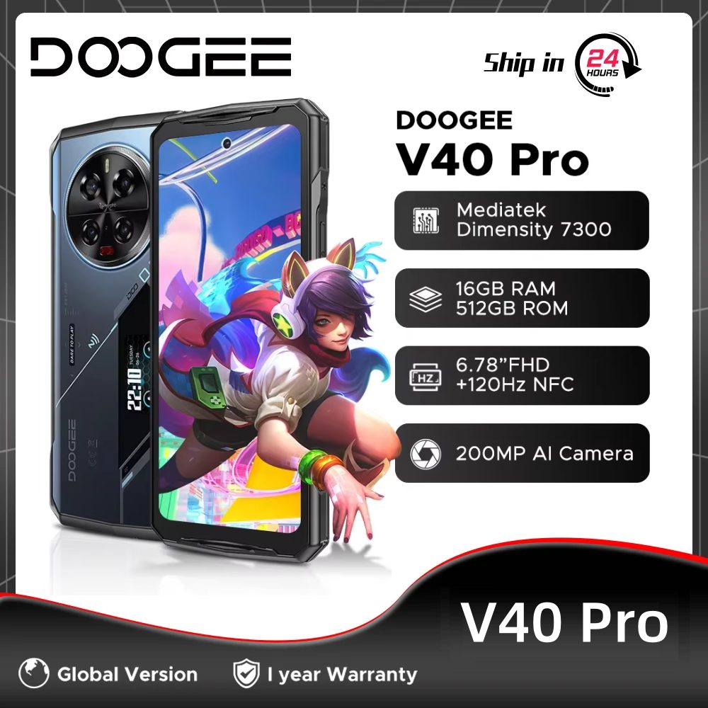 Tu resistencia y potencia tienen nuevo aliado: el DOOGEE V40 PRO 5G con 36GB RAM, 200MP cámara y 2 días de batería llega con descuento para exigentes