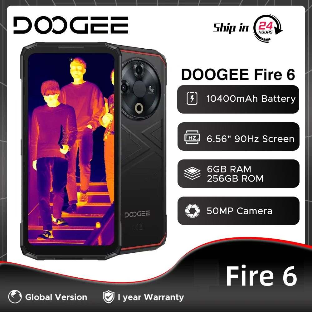 Transforma tu seguridad y productividad con un dispositivo ultrarresistente: el DOOGEE FIRE 6 combina cámara térmica, batería colosal y rendimiento superior para aventuras extremas y trabajo profesional, garantizando durabilidad extrema y funcionalidad avanzada en todo momento.