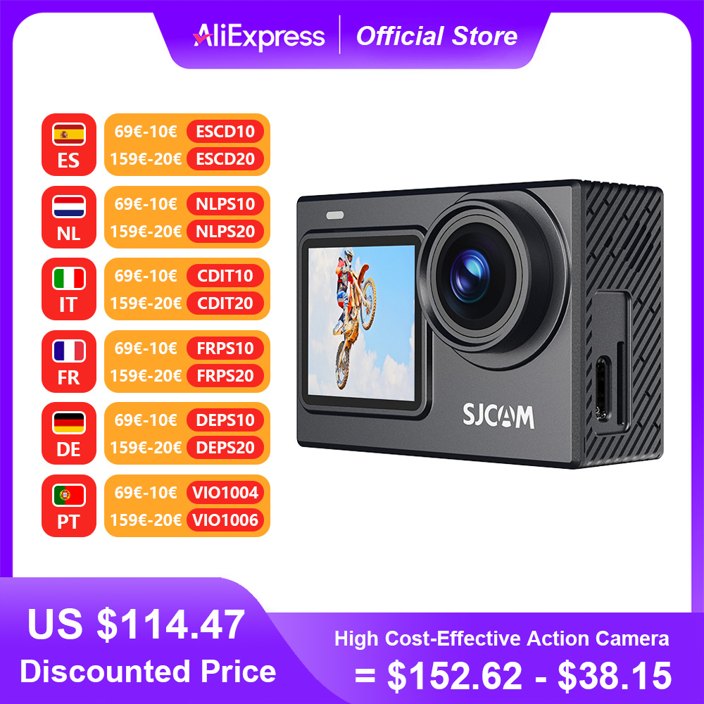 Captura aventuras extremas con calidad profesional: la SJCAM SJ6 PRO 4K ofrece estabilización de 6 ejes y visión nocturna para grabaciones impecables