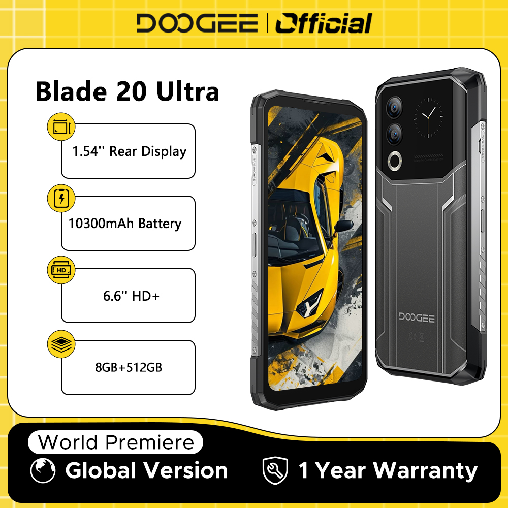 Descubre el smartphone que revoluciona tu productividad en exteriores con una autonomía que desafía la gravedad: te presentamos el DOOGEE BLADE20 ULTRA, un equipo todoterreno con pantalla trasera única, almacenamiento masivo y batería de 10300mAh que transformará tu experiencia móvil.