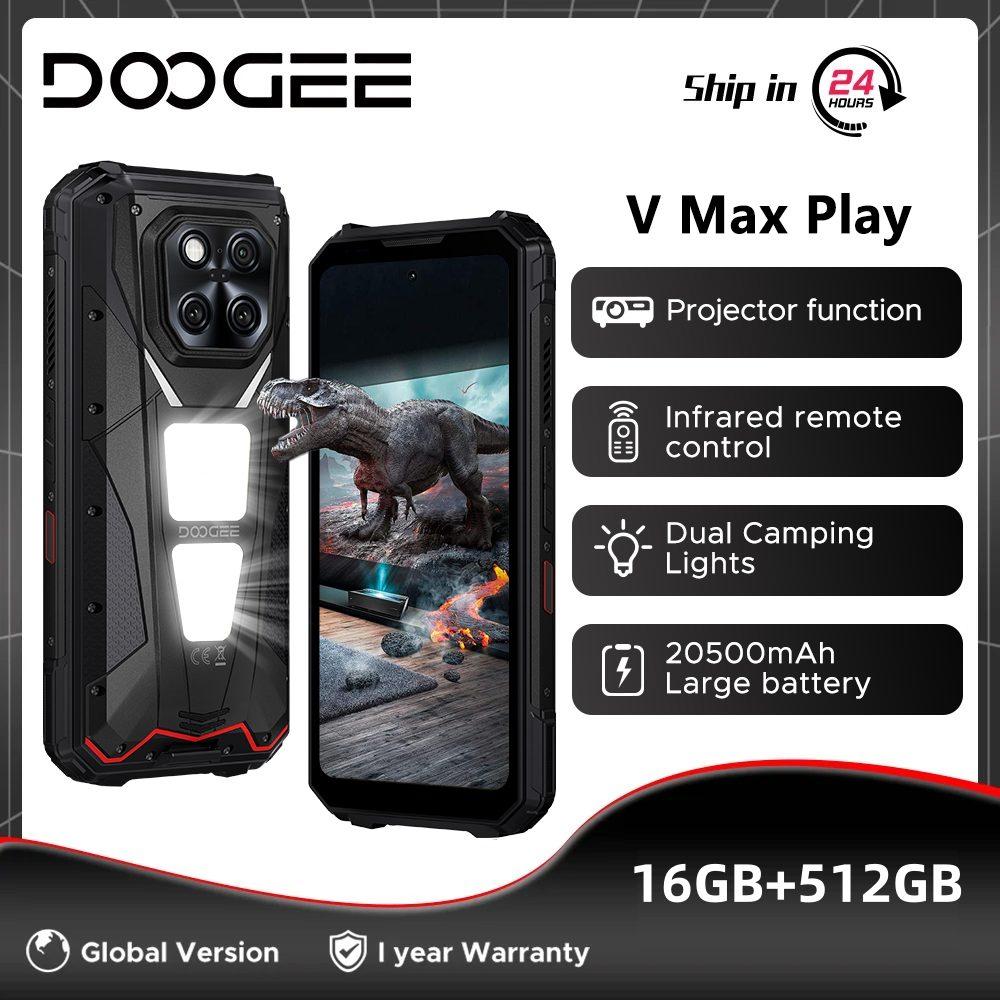 Transforma tus aventuras al aire libre con proyecciones cinematográficas: Descubre el DOOGEE V MAX PLAY, un teléfono indestructible que integra un proyector portátil, cámara de 200 MP y luces de campamento para crear experiencias únicas en cualquier entorno, ofreciendo versatilidad y durabilidad excepcionales.