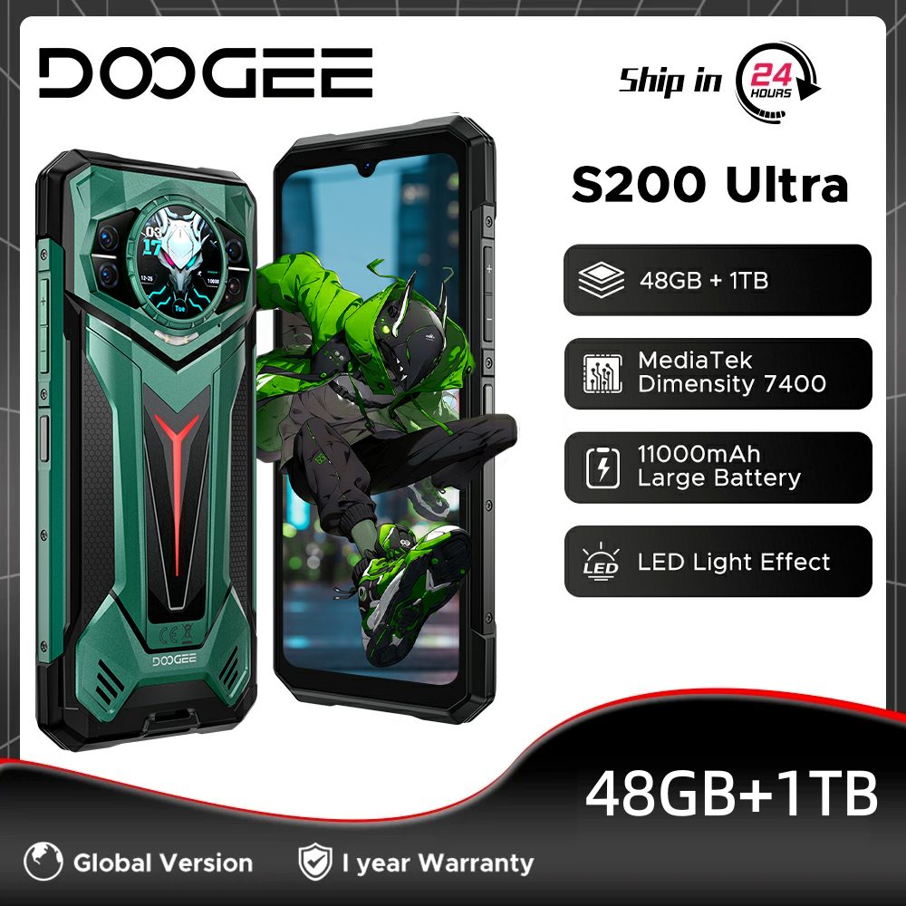 Transforma tu día a día con la potencia definitiva: el DOOGEE S200 Ultra 5G combina durabilidad extrema, inteligencia artificial avanzada y una batería colosal de 11000mAh para mantenerte conectado sin límites en cualquier aventura.