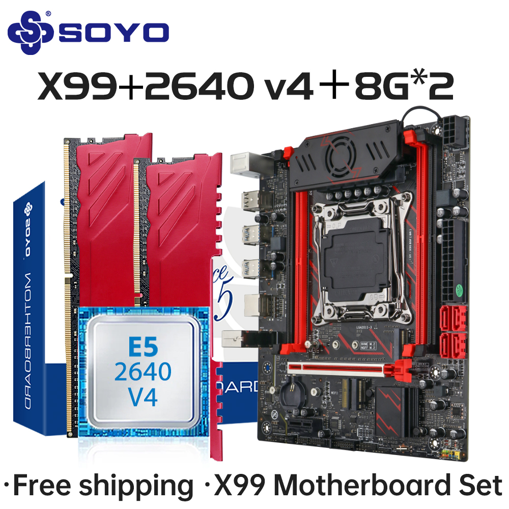 Transforma tu PC en una máquina de alto rendimiento con este completo set gaming que incluye placa base SOYO X99 C612 con procesador Intel Xeon E5 2640 V4 y 16GB RAM DDR4 para un rendimiento excepcional en gaming y trabajo profesional