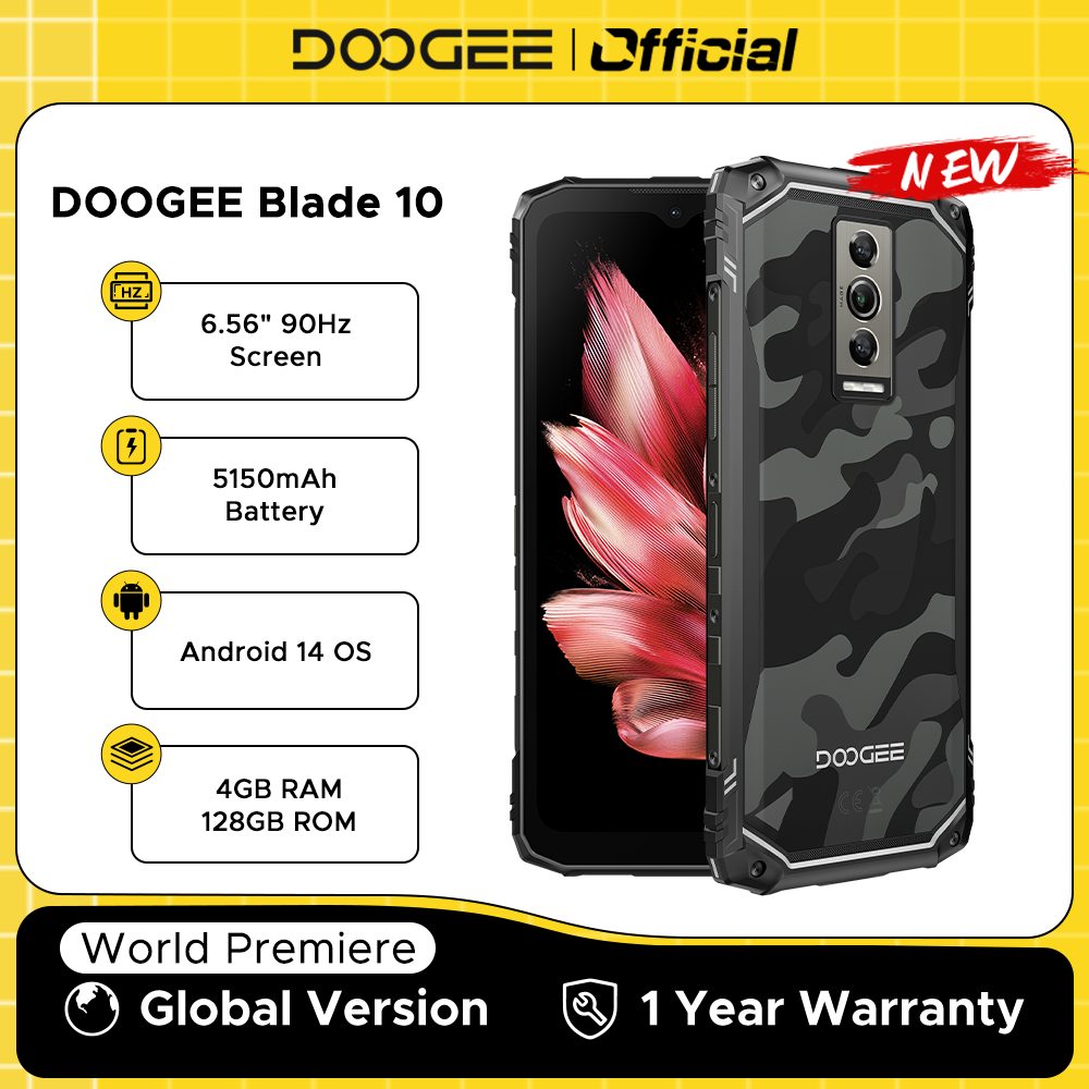 Descubre durabilidad sin límites con el DOOGEE BLADE10: su pantalla fluida de 90Hz y batería de larga duración te mantienen conectado en cualquier aventura, respaldado por el rendimiento optimizado de Android 14 y un diseño ultrafino que desafía lo convencional.