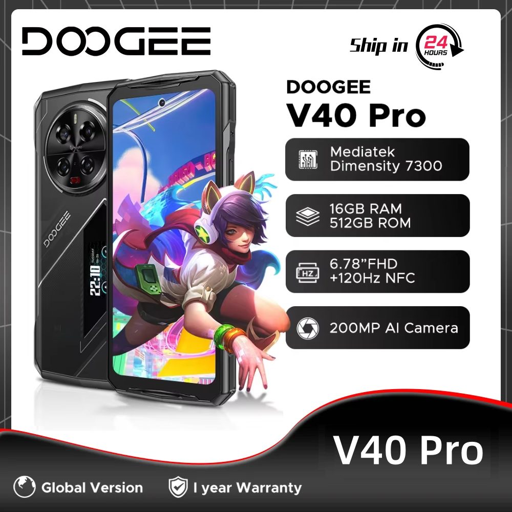 Juega y graba sin límites por días: el DOOGEE V40 PRO 5G con su batería de 8680mAh, pantalla IPS de 6.78" y cámara 200MP redefine la resistencia en una oferta imperdible para aventureros y gamers.