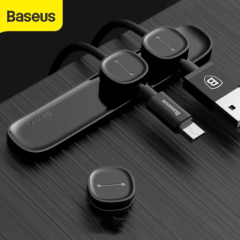 Transforma tu espacio de trabajo en un oasis de orden: Descubre cómo el organizador de cables magnético BASEUS MAGNETIC PROTECTOR CABLE CLIP elimina el desorden de una vez por todas con su diseño innovador y sujeción segura, maximizando tu productividad y estilo.