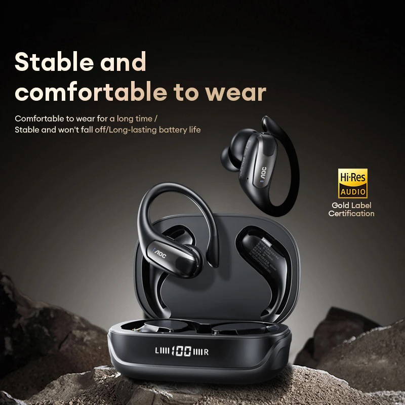 Descubre cómo estos auriculares AOC ACT3521 transformarán tu rutina deportiva con su pantalla LED integrada y cancelación de ruido HD que mantiene tu concentración intacta durante entrenamientos intensos, ideal para quienes buscan comodidad y calidad de sonido excepcional en cada sesión.