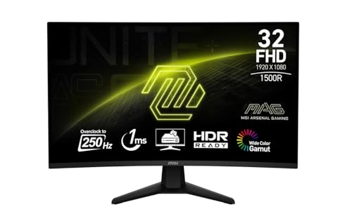 Transforma tu experiencia gaming con fluidez extrema gracias al MSI MAG 32C6X que ofrece 250Hz de tasa de refresco y sincronización adaptativa para eliminar el tearing y stuttering por completo durante tus partidas más intensas.