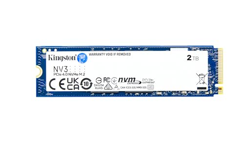 Transforma tu PC en una máquina de alta velocidad con el Kingston NV3 2TB: Disfruta de hasta 6000 MB/s y carga instantánea gracias al PCIe 4.0, ideal para gaming y productividad sin esperas.