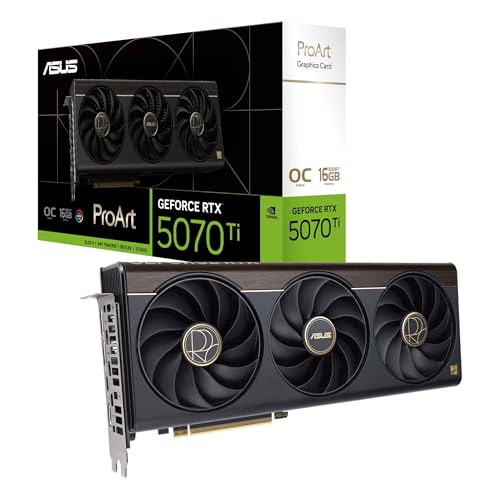 Desbloquea el potencial creativo y de renderizado con la revolucionaria ASUS PROART GEFORCE RTX 5070 TI OC EDITION: experimenta PCIe 5.0, 16 GB GDDR7 y refrigeración avanzada que maximiza el rendimiento en proyectos intensivos garantizando estabilidad y eficiencia energética.