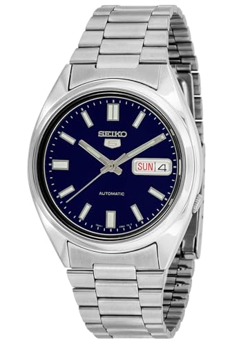 ELEGANCIA CLÁSICA QUE PERDURA: Descubre el RELOJ SEIKO 5 SNXS77, un ícono de precisión japonesa con esfera AZUL hipnótica y construcción en ACERO INOXIDABLE para destacar en cada ocasión