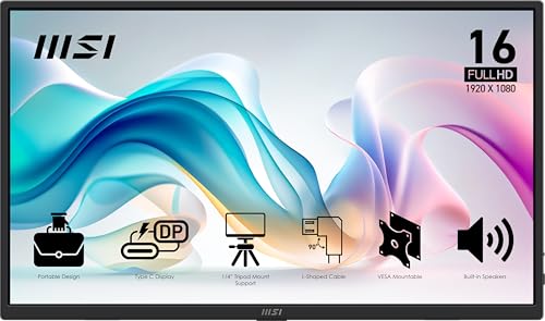 Transforma tu productividad en cualquier lugar: La solución definitiva para multitareas llega con el monitor portátil MSI PRO MP165 E6 que te permite duplicar pantallas y aumentar tu eficiencia con calidad FHD IPS y conectividad universal para PC, consolas y móviles