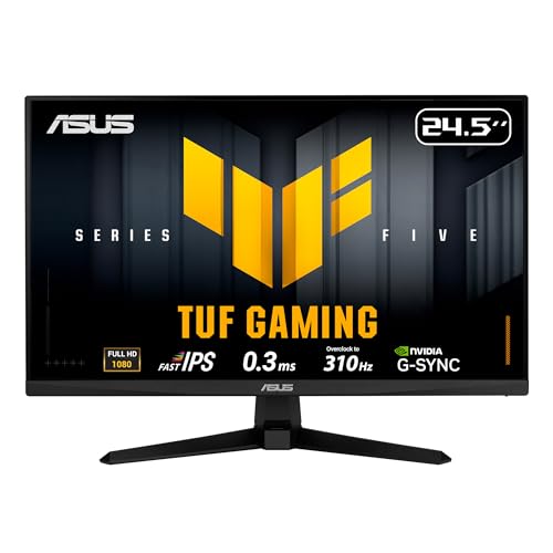 Domina cada partida con fluidez extrema: El monitor ASUS TUF GAMING VG259QMR5A te ofrece 310Hz y 0.3ms para reacciones instantáneas que marcan la diferencia entre la victoria y la derrota en competencias de alto nivel