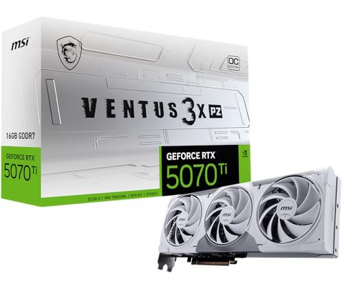 Transforma tu experiencia gaming con rendimiento extremo: La MSI RTX 5070 Ti 16G VENTUS 3X PZ OC eleva tus juegos a 4K con arquitectura NVIDIA Blackwell y 16GB GDDR7 para una ventaja competitiva real.