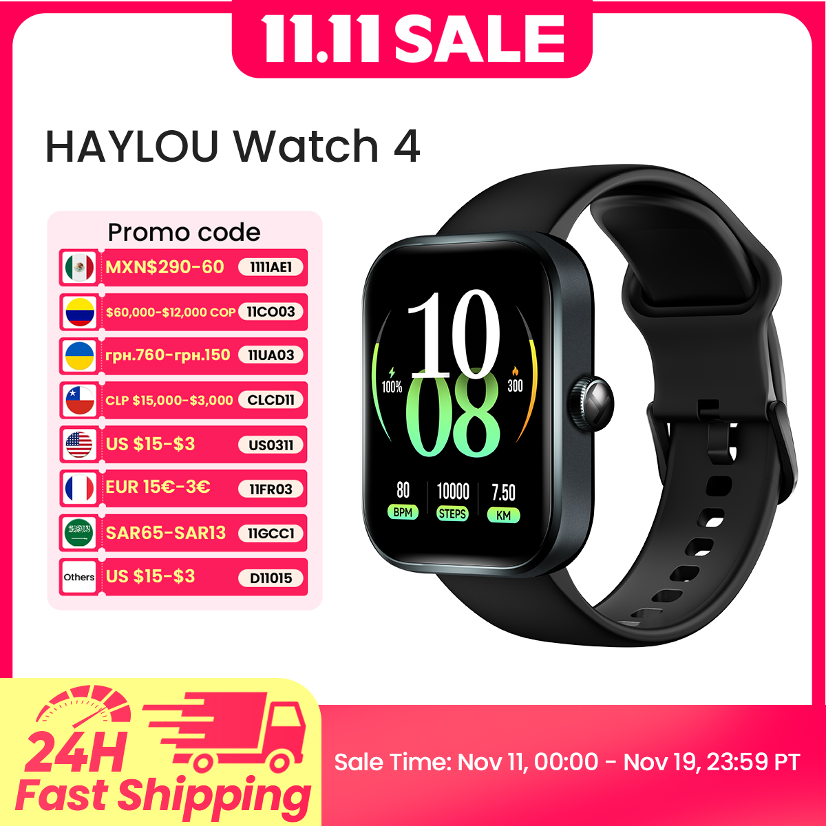 Domina tu rutina fitness con el HAYLOU WATCH 4: el reloj inteligente con GPS y resistencia IP68 que monitorea tu salud mientras te mantiene conectado sin límites