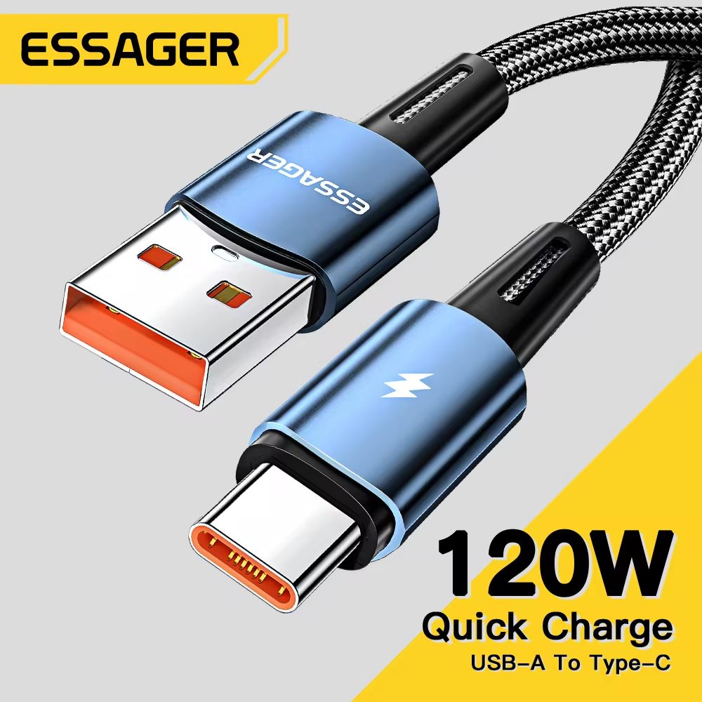 Eleva tu Experiencia de Carga al Máximo con el Cable Essager 120W: Carga Ultrarrápida y Segura para Dispositivos XIAOMI 12PRO, REDMI K50, NOTE 11PRO y BLACK SHARK5 PRO, Maximizando tu Productividad Diaria sin Interrupciones.