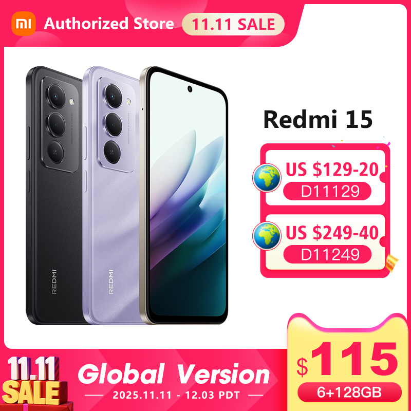Domina el día sin preocupaciones por la batería: El XIAOMI REDMI 15 GLOBAL VERSION redefiniendo la autonomía móvil con su impresionante pantalla de 6.9 pulgadas y cámara de 50MP que captura cada detalle con claridad profesional.