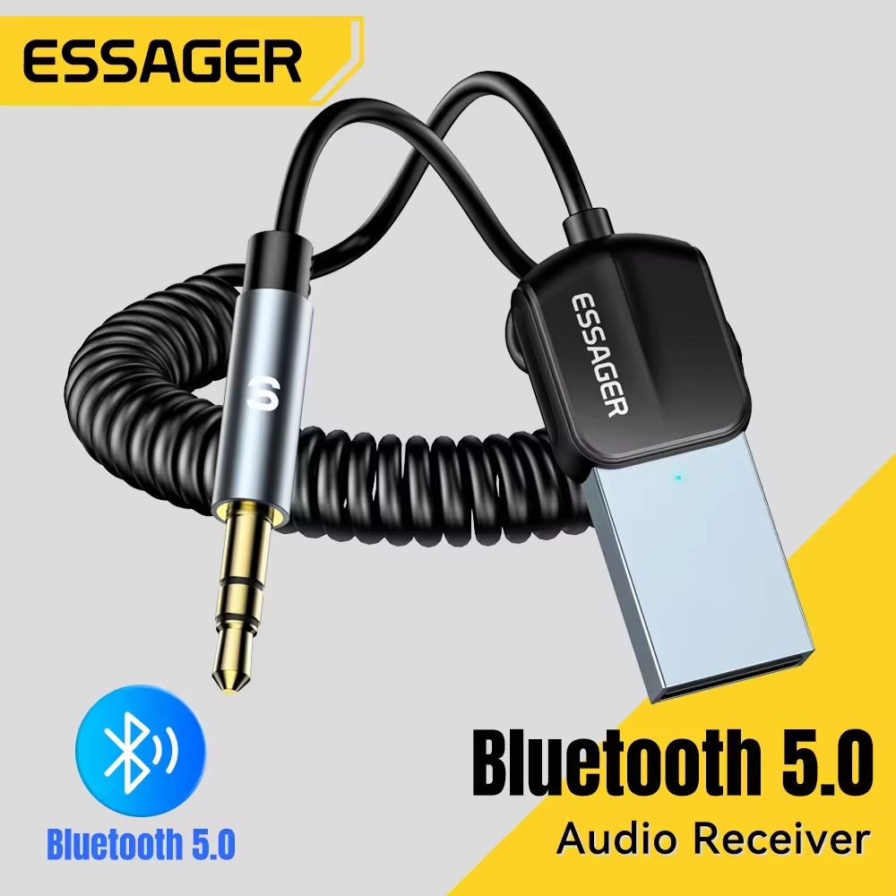 Transforma tu coche en un centro de entretenimiento sin cables: el adaptador ESSAGER USB Bluetooth te permite transmitir audio desde tu smartphone al stereo del automóvil de forma inalámbrica, eliminando enredos y mejorando la experiencia de manejo con tecnología asequible y fácil de instalar.