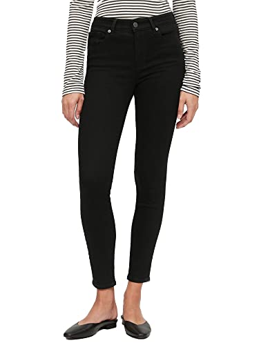 ¿Cansada de pantalones que no se ajustan bien? Descubre el jean que combina comodidad y estilo atemporal: los PANTALONES DE MEZCLILLA GAP DE TIRO MEDIO en negro verdadero ofrecen un ajuste perfecto para tu día a día.