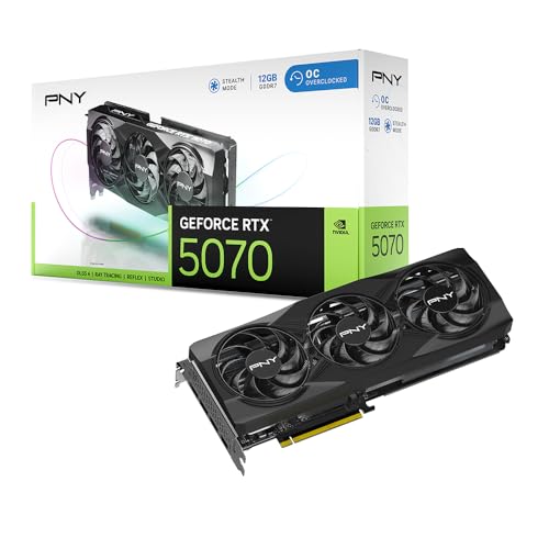 Impulsa tu PC al máximo rendimiento con la nueva PNY NVIDIA GEFORCE RTX 5070: overclock de fábrica, refrigeración avanzada y tecnología DLSS 4 para una experiencia de juego y creación impecable.