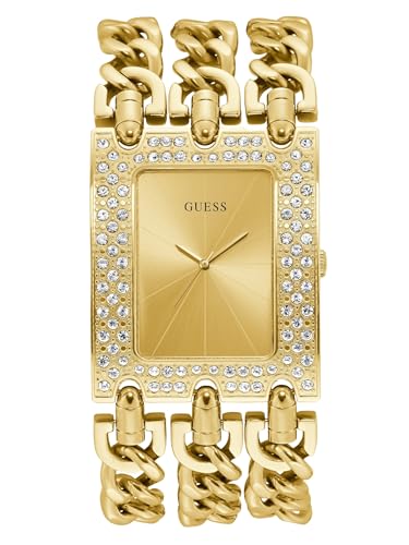 Transforma tu estilo con elegancia atemporal: Un reloj que eleva cada outfit con el GUESS ANALÓGICO DE CUARZO, combinando precisión suiza y diseño dorado premium para un impacto sofisticado y duradero